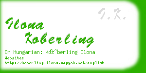 ilona koberling business card